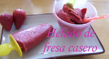 helado de fresa casero