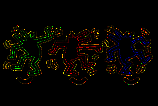 Keith haring's posters to color Keith haring's posters to color