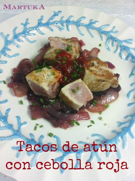 Tacos De Atún Con Cebolla Roja