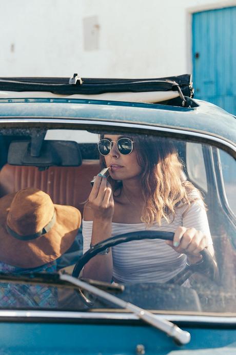 Guerlain-Terracotta-Summer_2015-Polignano_a_Mare-Fiat_600-Striped_Suite-Sabo_Skirt-Crop_Top-Summer-Ray_Ban_Sunnies-Summer-Outfit-Collage_Vintage-8