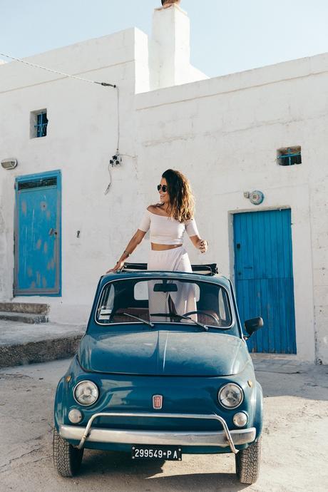 Guerlain-Terracotta-Summer_2015-Polignano_a_Mare-Fiat_600-Striped_Suite-Sabo_Skirt-Crop_Top-Summer-Ray_Ban_Sunnies-Summer-Outfit-Collage_Vintage-16