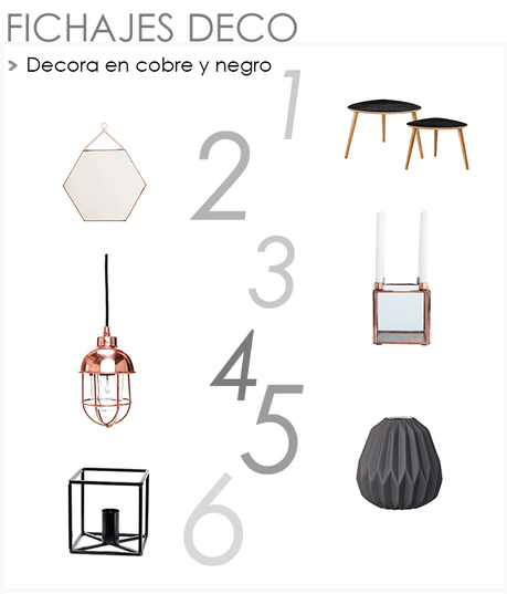 Fichajes deco: Decoración en blanco, negro y un toque de cobre Fichajes deco: Decoración en blanco, negro y un toque de cobre