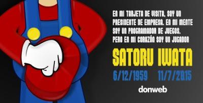 tarjeta postuma a satoru iwata