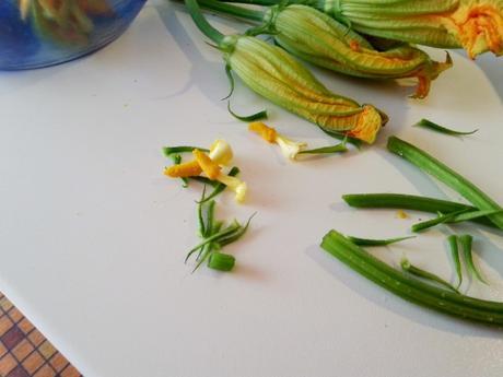 Flores de calabacin rellenas de jamón – Flores de calabacín rellenas de queso – Fiori di zucchine ripiene di ricotta e prosciutto cotto floresdecalabacin1