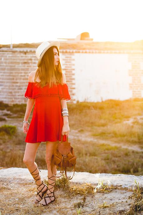 vestido escote barco