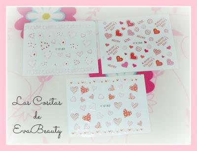Mis Manicuras (15): Manicura Romantic Love con Stickers de BornPrettyStore.