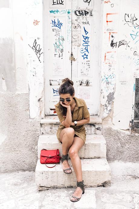 Suede_Dress-Louis_Vuitton_Red_Bag-Monogram.Isabel_Marant_Sandals-Outfit-Street_Style-Conversano-Italy_Road_Trip-