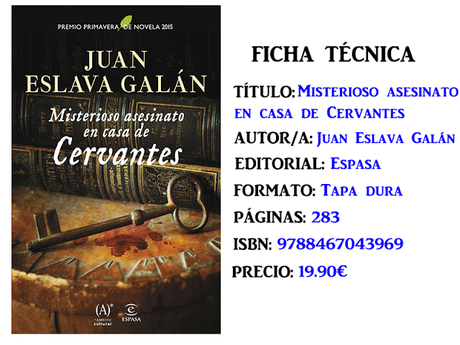 Reseña: Misterioso asesinato en casa de Cervantes, de Juan Eslava Galán