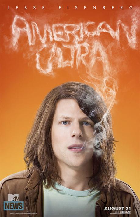 Trailers y afiches de #AmericanUltra con #JesseEisenberg y Kristen Stewart