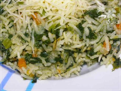 Arroz con espinacas