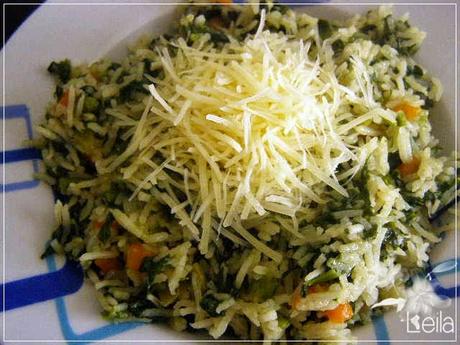 Arroz con espinacas