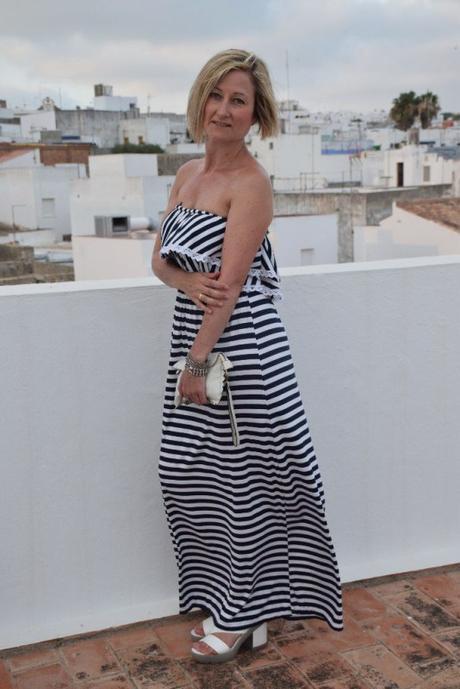 Long striped dress