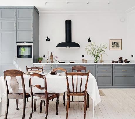 Una cocina clásica muy moderna