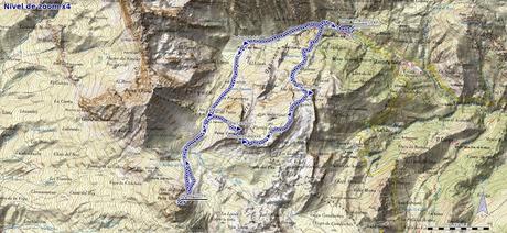 Mapa ruta Tuiza de Arriba, Peña Cerreos y Ubiña Pequeña