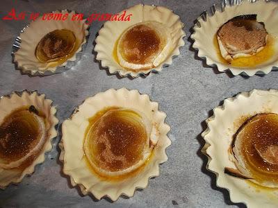 Nido de hojaldre y cebolleta