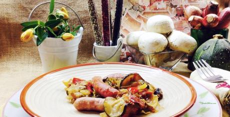 Ragout con salchichas de pollo
