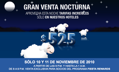 LAS MEJORES TARIFAS DE HOSPEDAJE EN FIESTA AMERICANA LLEGAN DE NOCHE