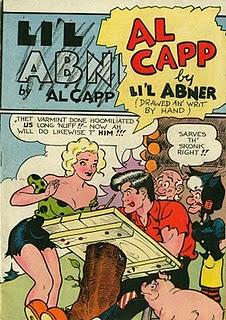 Autografía en comic de All Capp (Li´l Abner creator)