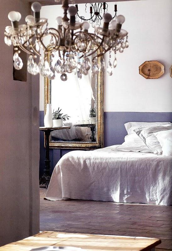 Habitación con baño: inspiración romántica