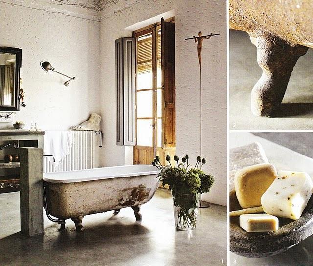 Habitación con baño: inspiración romántica