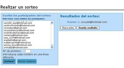 Sorteo TRUCCO - 25 años - Resultado