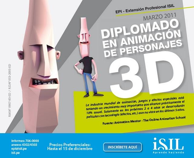 ISIL lanza Diplomado de Animacion de personajes 3D