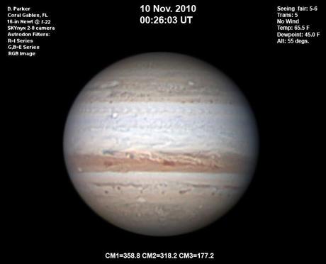 Júpiter presenta alteraciones en el Cinturón Ecuatorial Sur