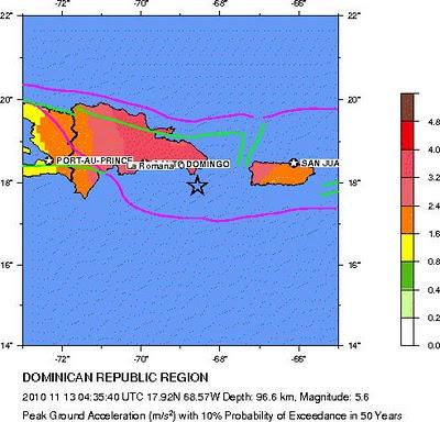 Sismo de magnitud 5.6 se siente en la República Dominicana y Puerto Rico