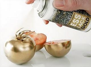 DECORAR ALIMENTOS EN DORADO Y PLATA