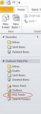 Lee tus feeds desde Outlook y ahorra tiempo