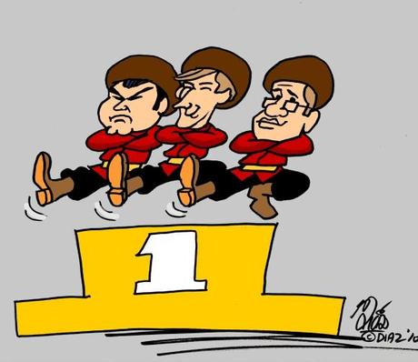 Aronian , Karjakin  y  Mamedyarov el trio Tal 2010