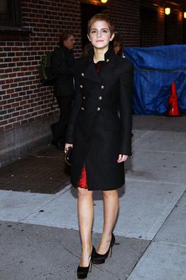 Emma Watson en el show de David Letterman en Nueva York