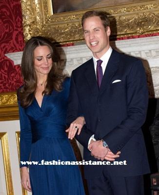 Kate Middleton eligió el color azul para el anuncio de su compromiso con El Príncipe Guillermo. Announcement Of Prince William's engagement