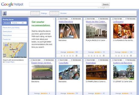 Google Hotpot :: recomendación de negocios