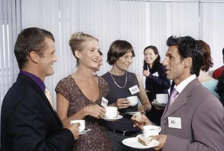 Colleagues Talking During Business Conference