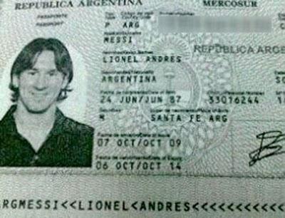 EL PASAPORTE DE MESSI