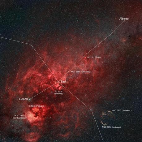 Nebulosas en la Cruz del Norte