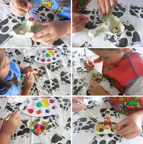 Diy - Manualidad Decorar en familia - Máscaras de hueveras de cartón3