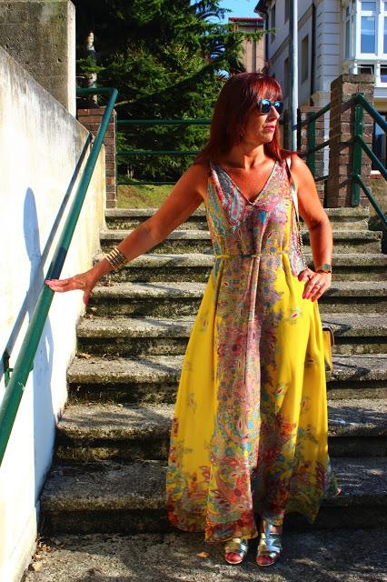 MIS LOOKS - VESTIDO LARGO ESTAMPADO