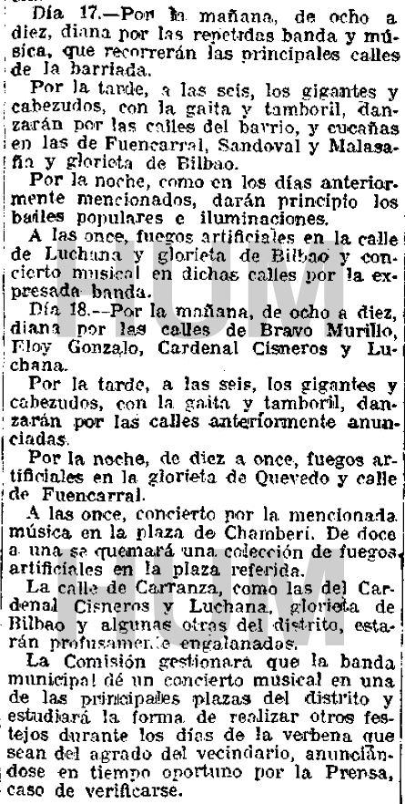 Verbena del Carmen. Chamberí en fiestas, 1915