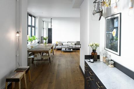 Cocina en el pasillo