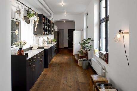 Cocina en el pasillo