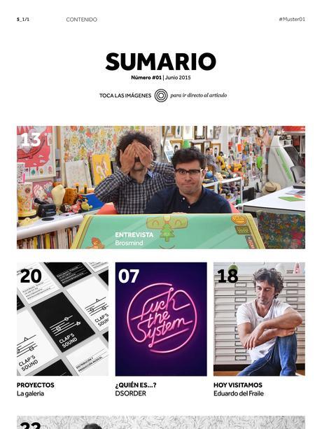 Muster Magazine 01 – Reunir, mostrar, conocer app, ipad, Muster Magazine, revista