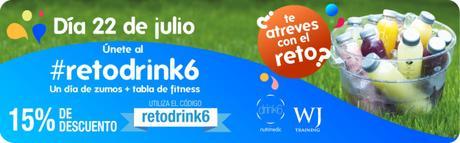 Reto Drink6, acompaña tu día de zumos detox con ejercicios retodrink6 zumos | rendimientofisico10.com