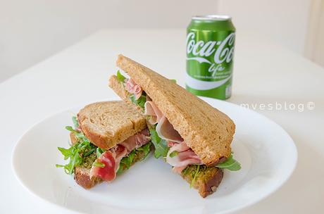 RECETA PASO A PASO SANDWICH JAMÓN SERRANO Y PESTO