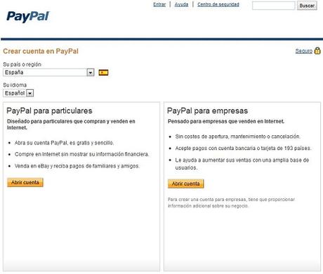 Como crear una cuenta Paypal Gratis