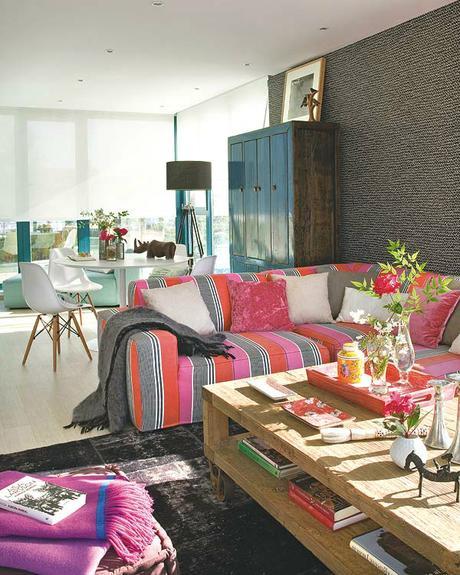 Casa a todo color… y con vistas Vintage living