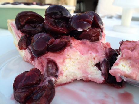 tartas frutas de verano tartas fáciles Tarta de queso y cerezas recetas delikatissen recetas con picotas postres delikatissen cerezas postres 