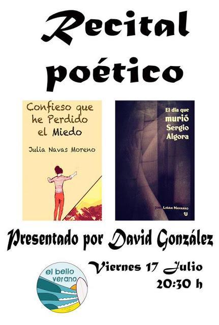 Recital poético en El Bello Verano: Julia Navas Moreno & José Liñán Navarro: Esta misma noche: