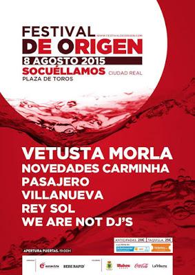 Festival de Origen 2015: Vetusta Morla, Pasajero, Novedades Carminha, Villanueva...